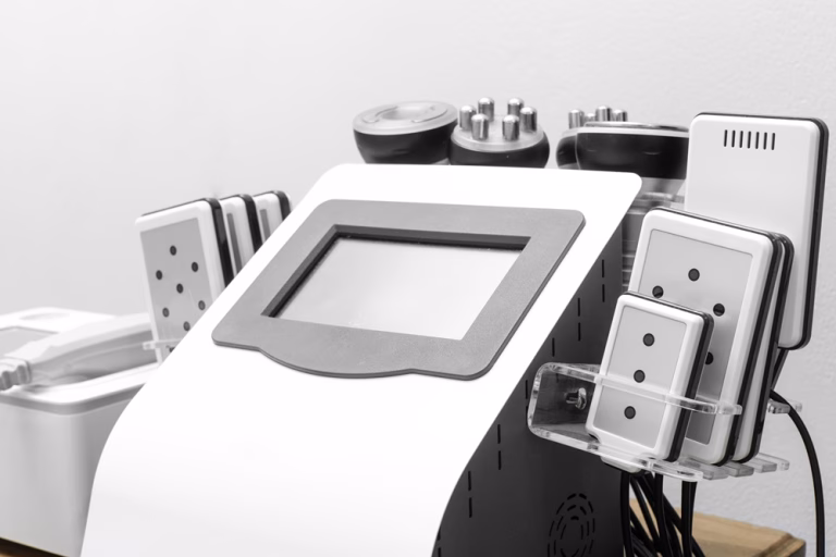 Multipurpose machine for cavitation, radio frequency and vacuum treatments